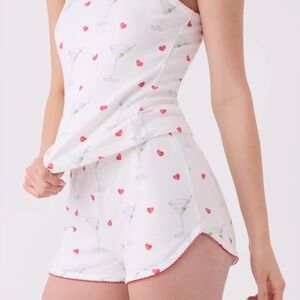 PJ Salvage Holiday Happy Hour Martini Pajama Shorts